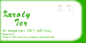 karoly ter business card